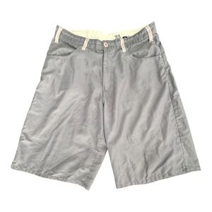 Aaron Chang Shorts Mens 33 Gray Casual Boardwalk Style Nylon Blend Surf Skate